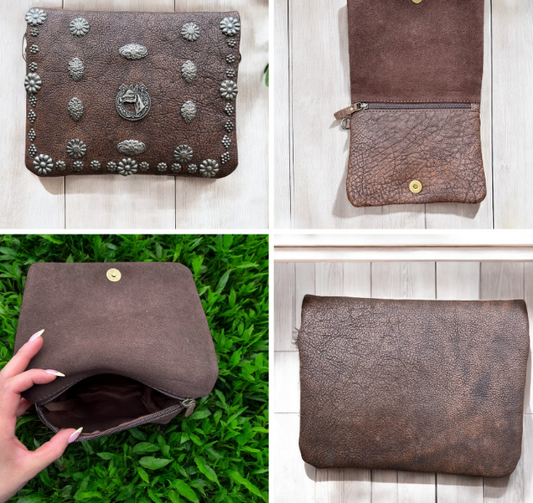 Brown horse crossbody bag