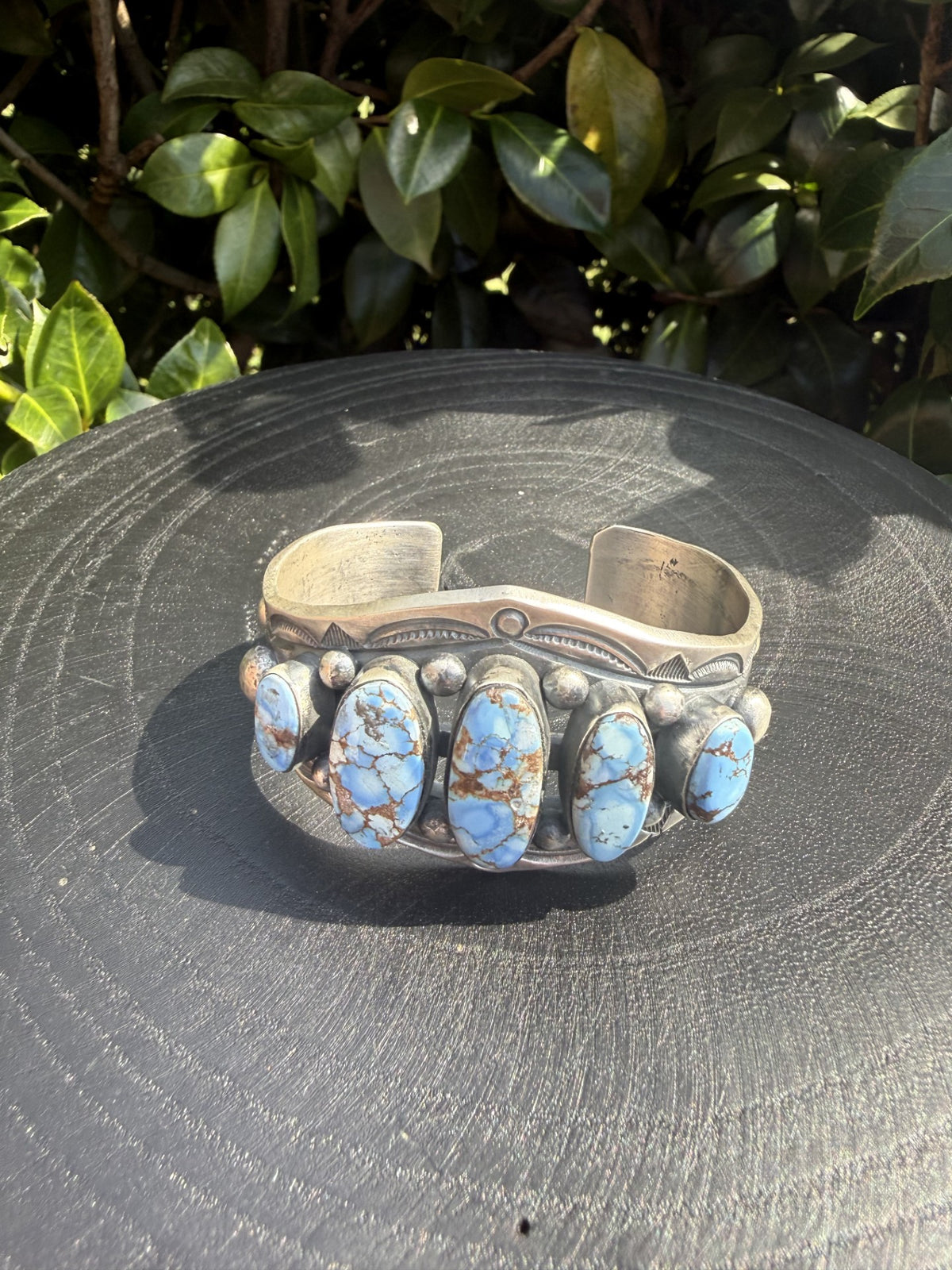 Sterling Silver, Golden Hills Turquoise, Chimney Butte Cuff Bracelet