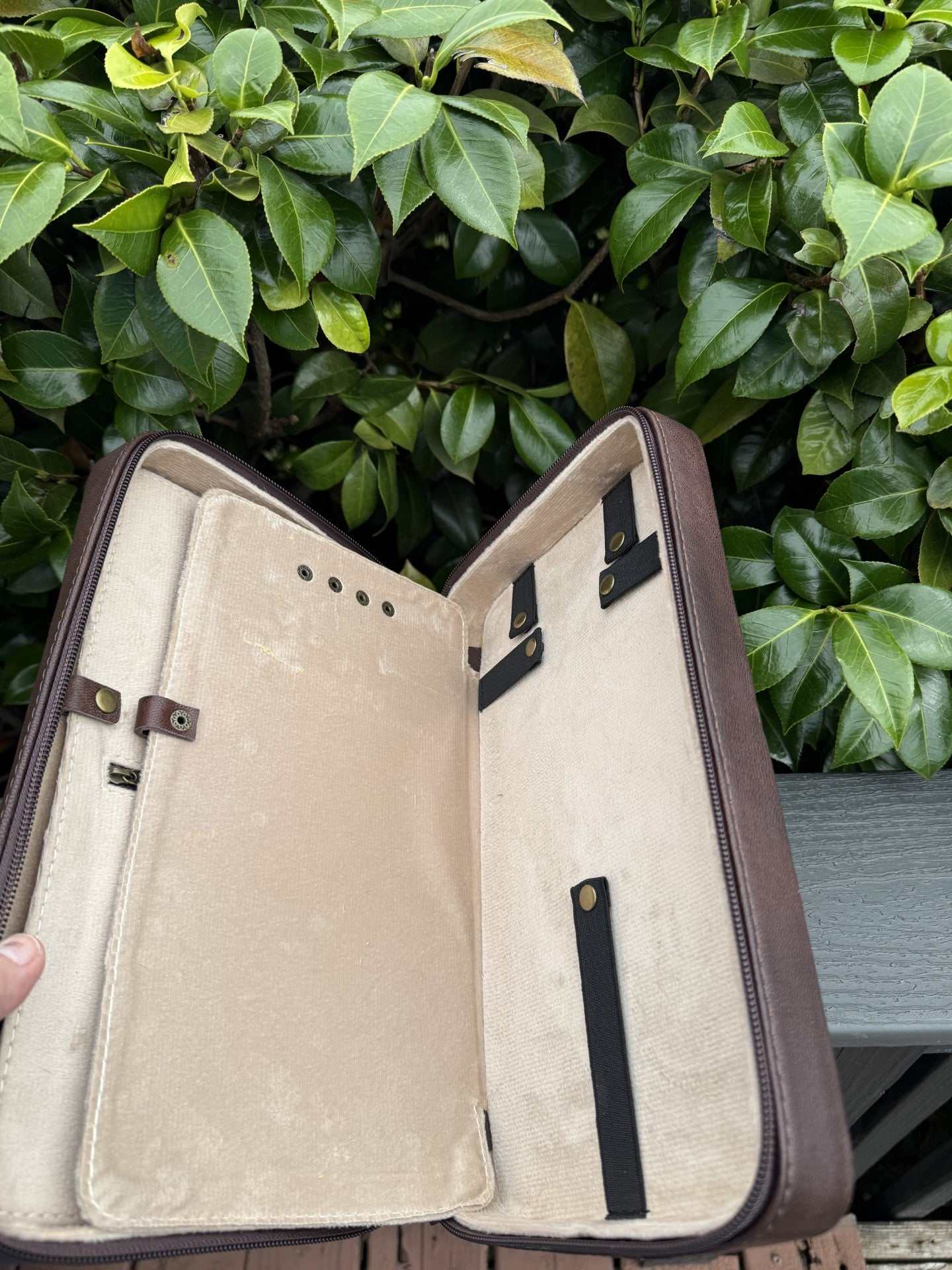Necklace Case Travel-Storage Book with Tooled Leather